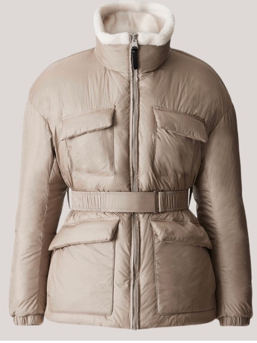 NWT Mackage Celyn Down 2 in 1 belted jacket WITH built in fleece lining